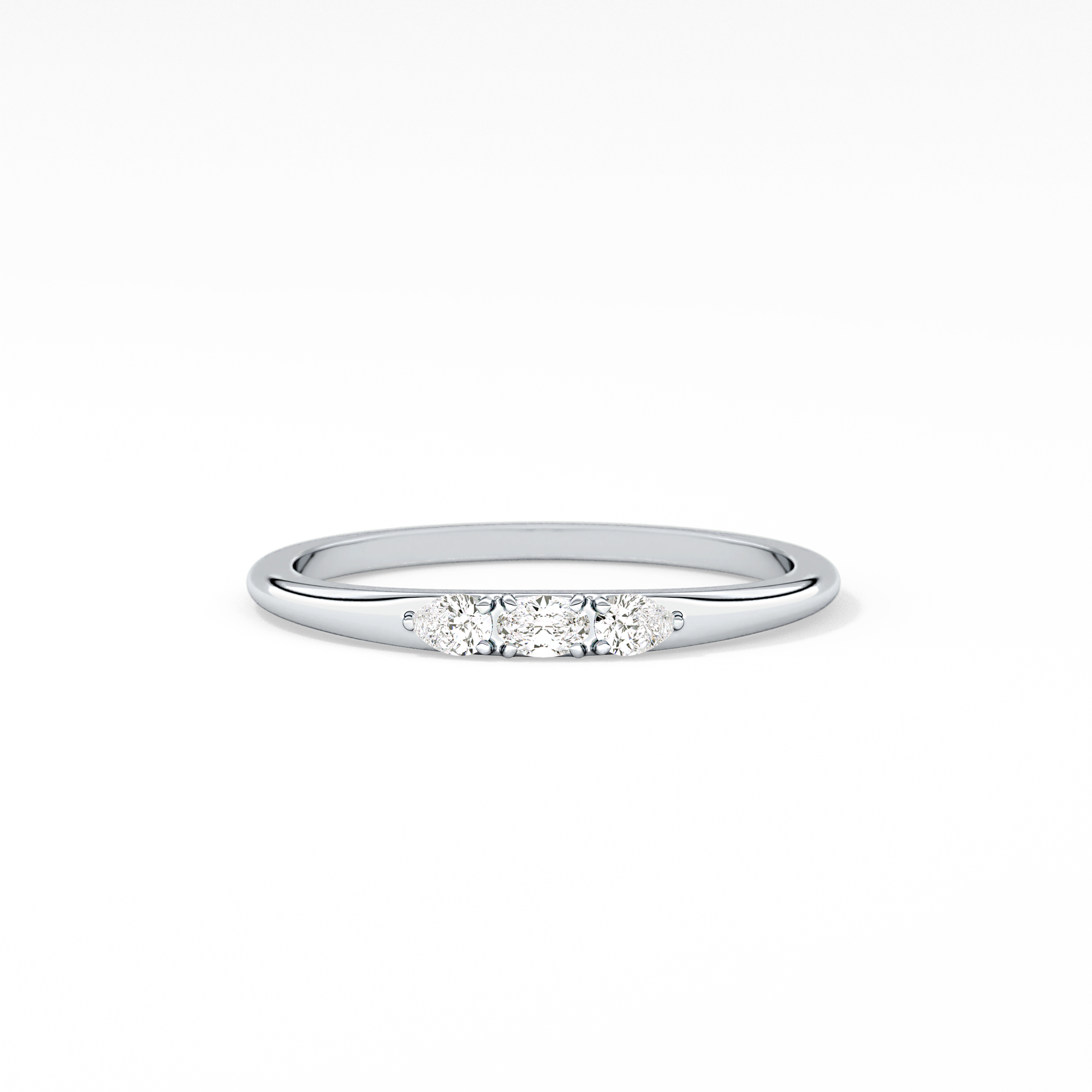 Emerald Solitaire Lab Grown Diamond Engagement Ring