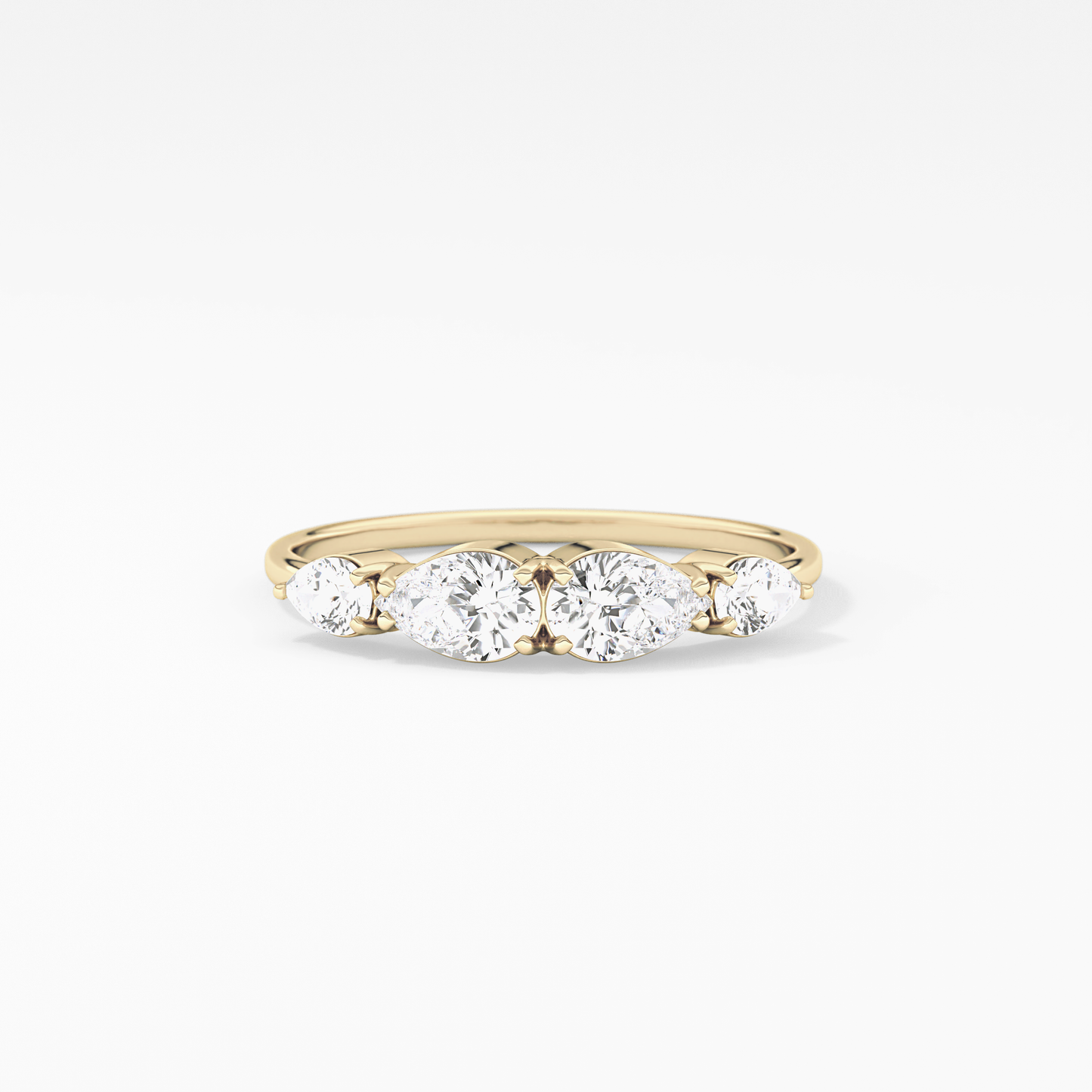 Emerald Solitaire Lab Grown Diamond Engagement Ring