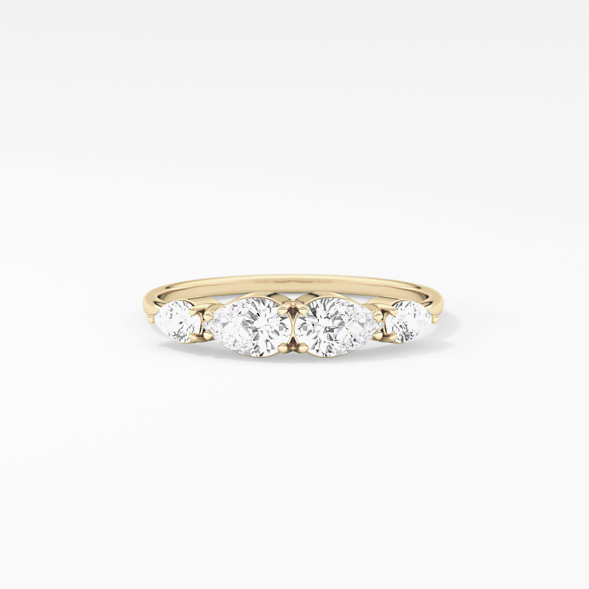 Emerald Solitaire Lab Grown Diamond Engagement Ring