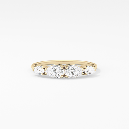 Emerald Solitaire Lab Grown Diamond Engagement Ring