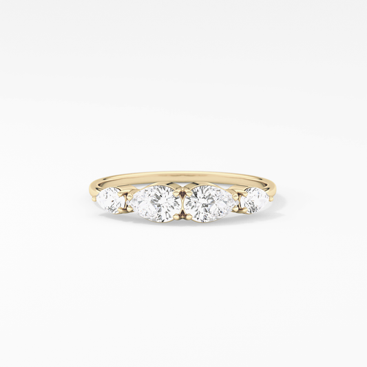 Emerald Solitaire Lab Grown Diamond Engagement Ring