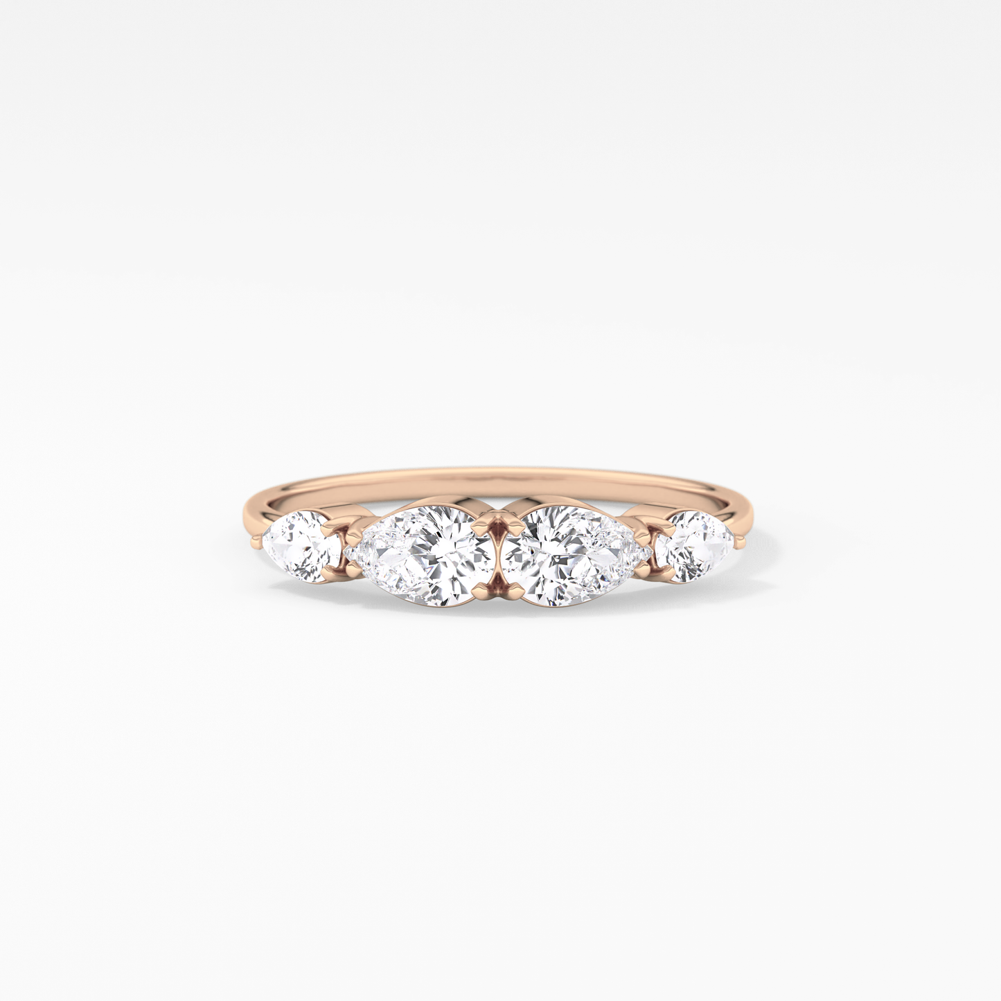 Emerald Solitaire Lab Grown Diamond Engagement Ring