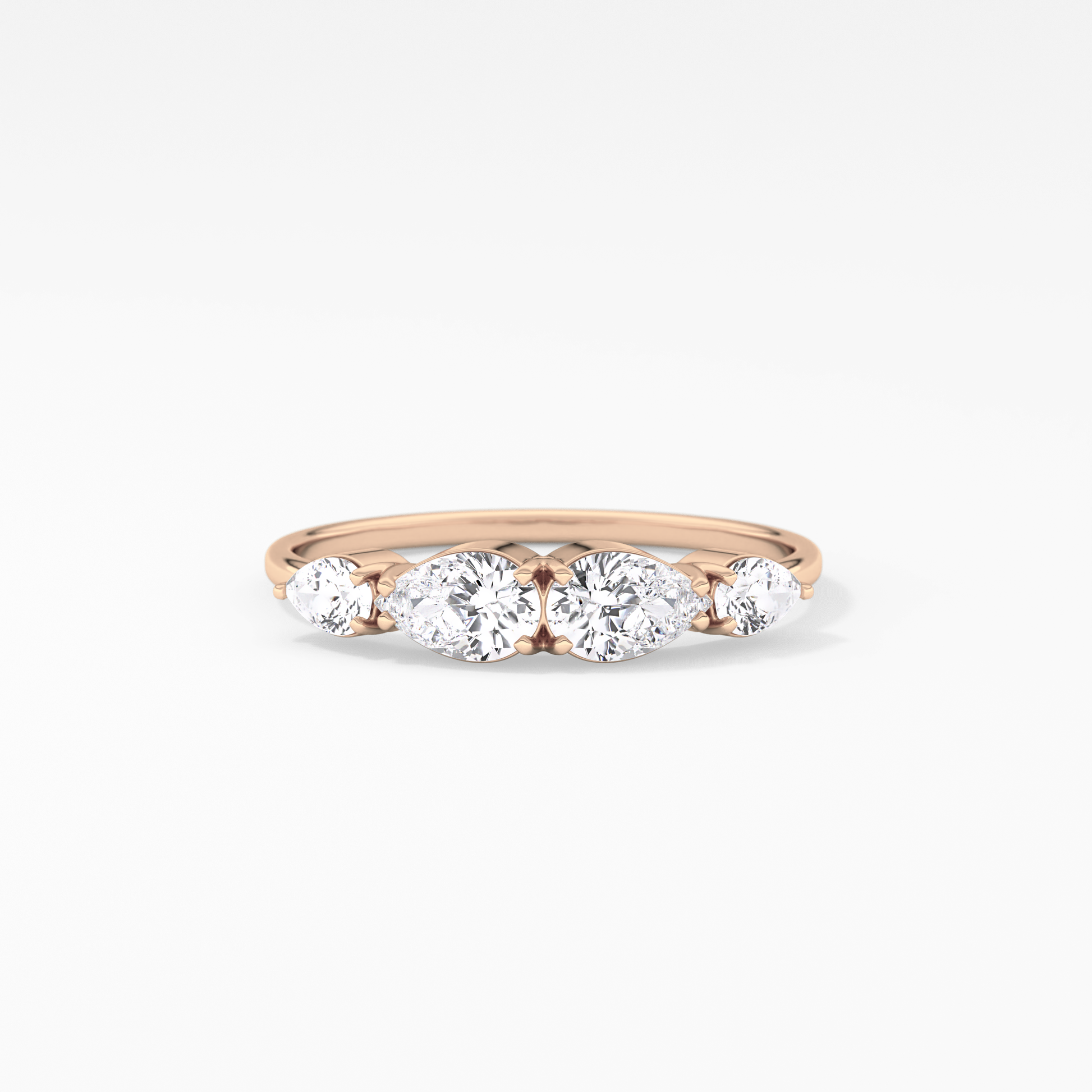 Emerald Solitaire Lab Grown Diamond Engagement Ring