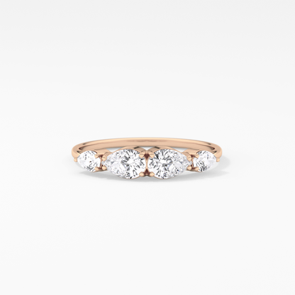 Emerald Solitaire Lab Grown Diamond Engagement Ring