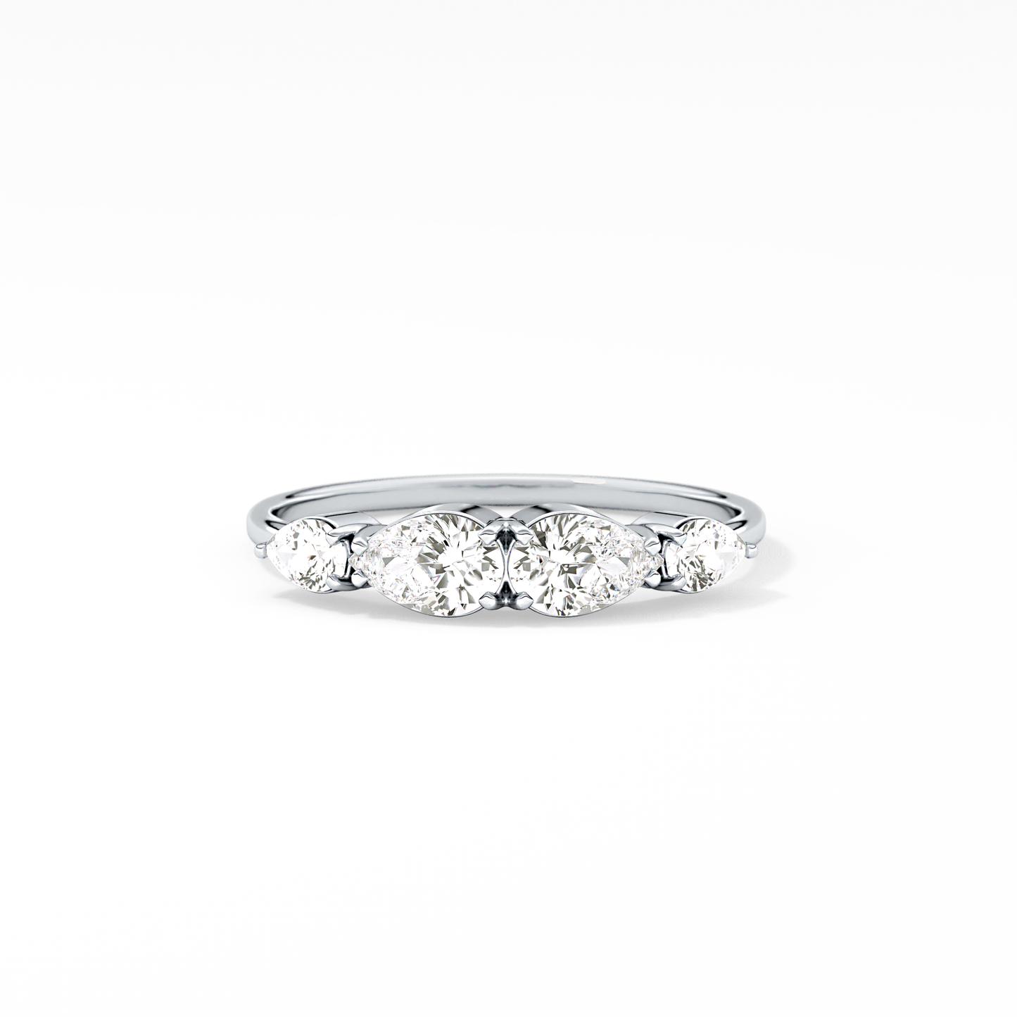 Emerald Solitaire Lab Grown Diamond Engagement Ring