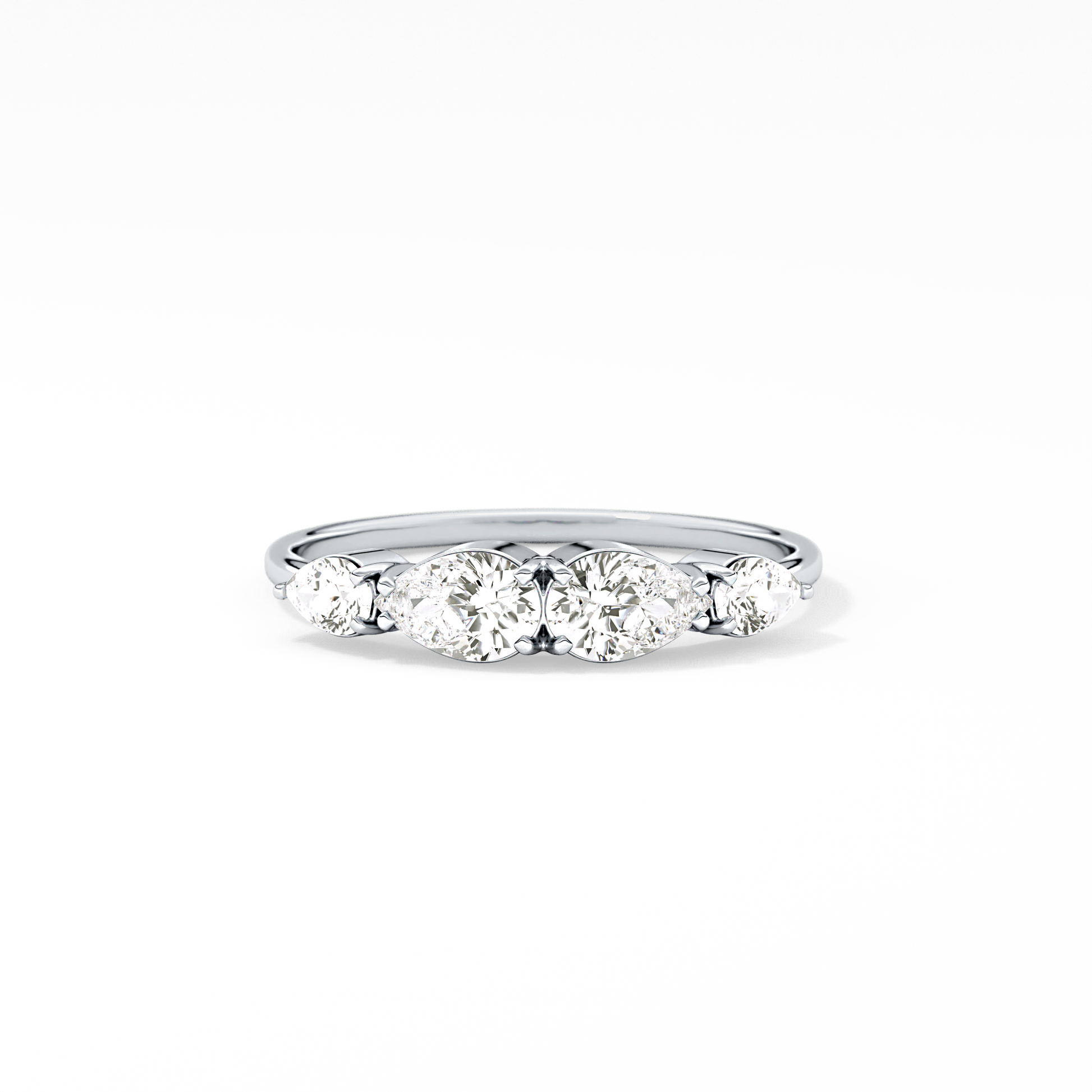 Emerald Solitaire Lab Grown Diamond Engagement Ring