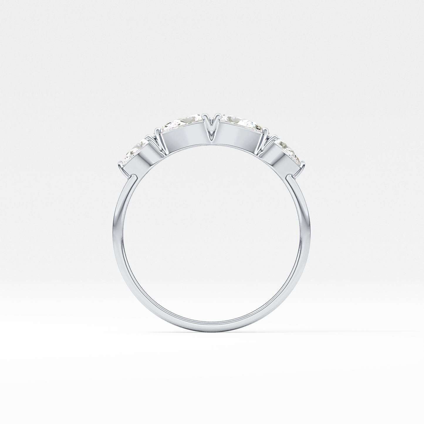 Emerald Solitaire Lab Grown Diamond Engagement Ring