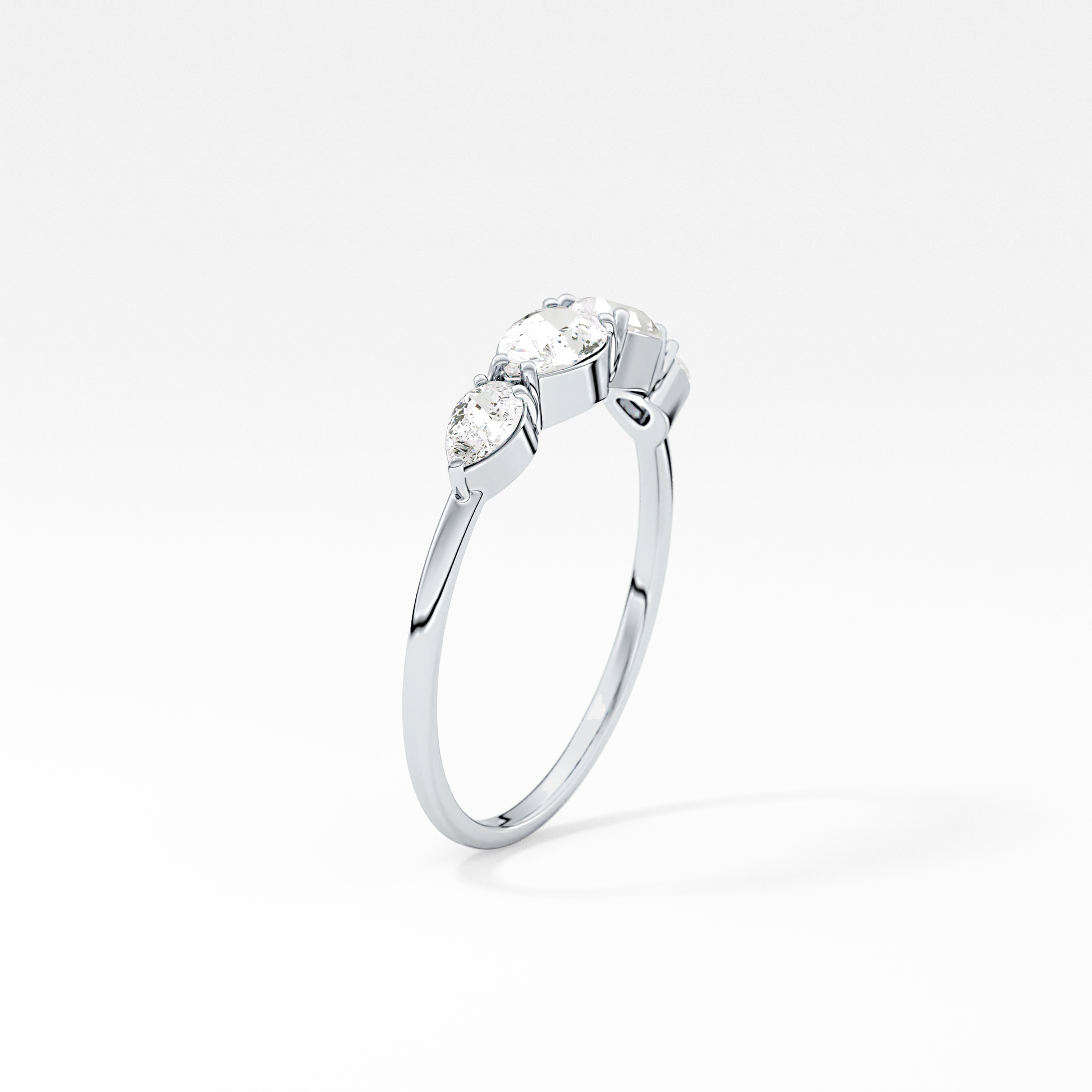 Emerald Solitaire Lab Grown Diamond Engagement Ring
