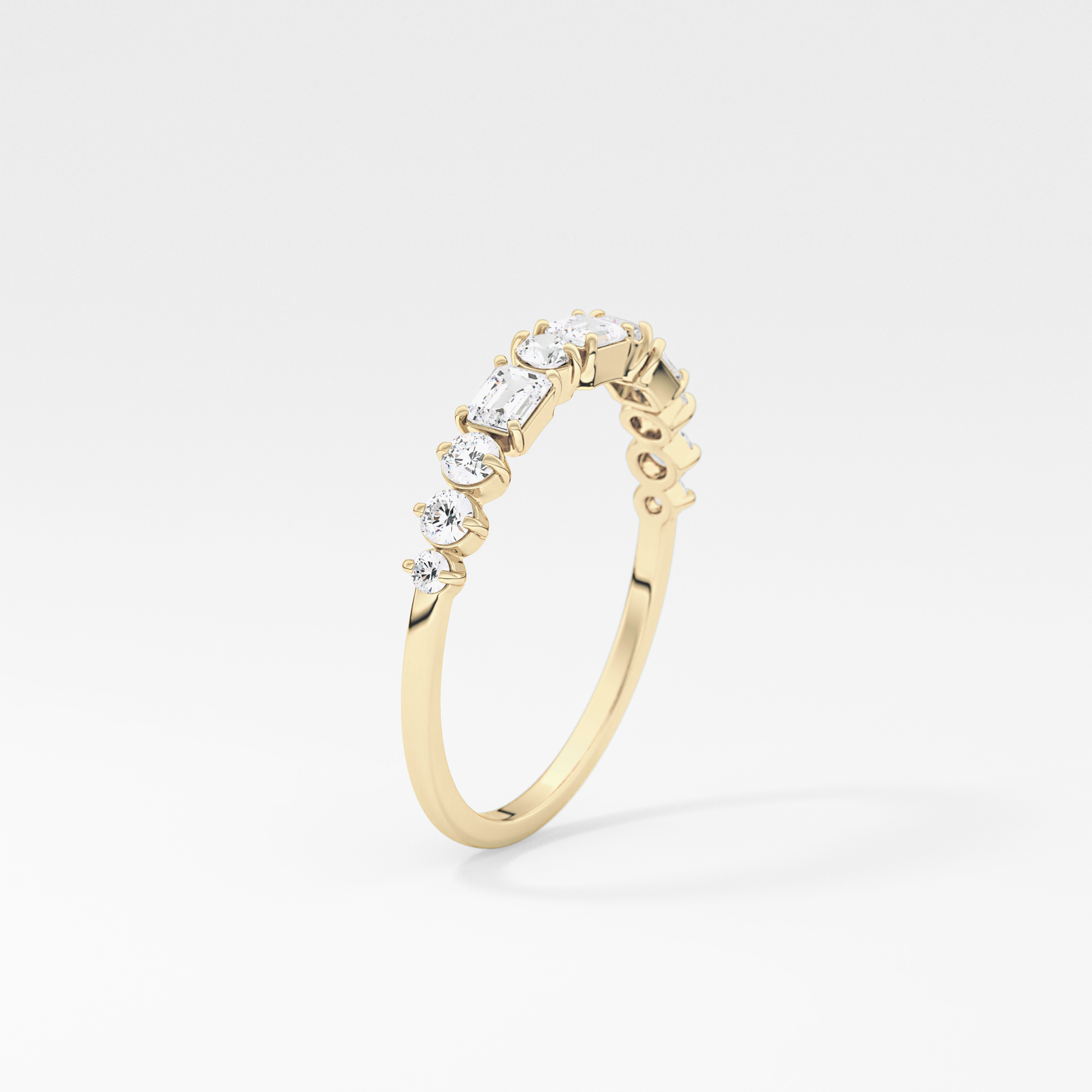 Emerald Solitaire Lab Grown Diamond Engagement Ring