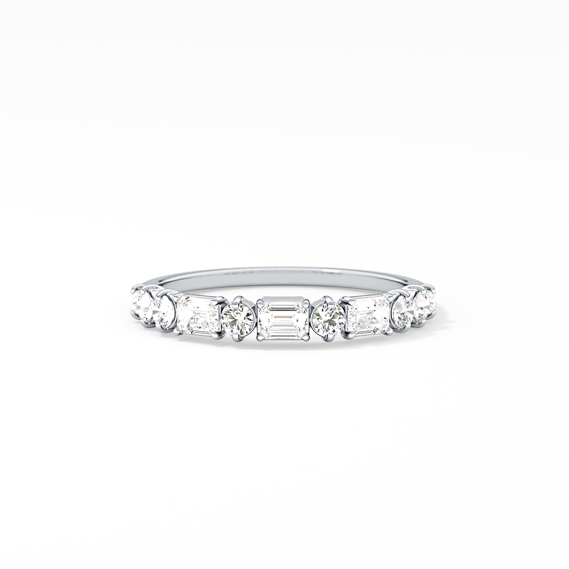 Emerald Solitaire Lab Grown Diamond Engagement Ring