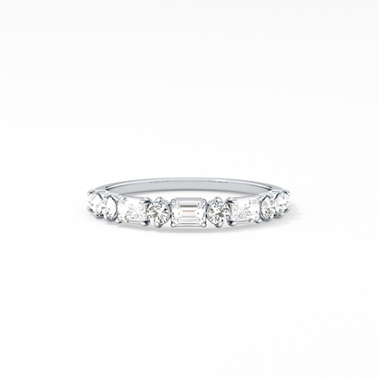 Emerald Solitaire Lab Grown Diamond Engagement Ring