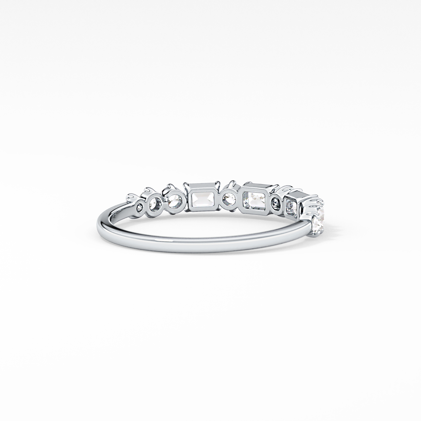 Emerald Solitaire Lab Grown Diamond Engagement Ring