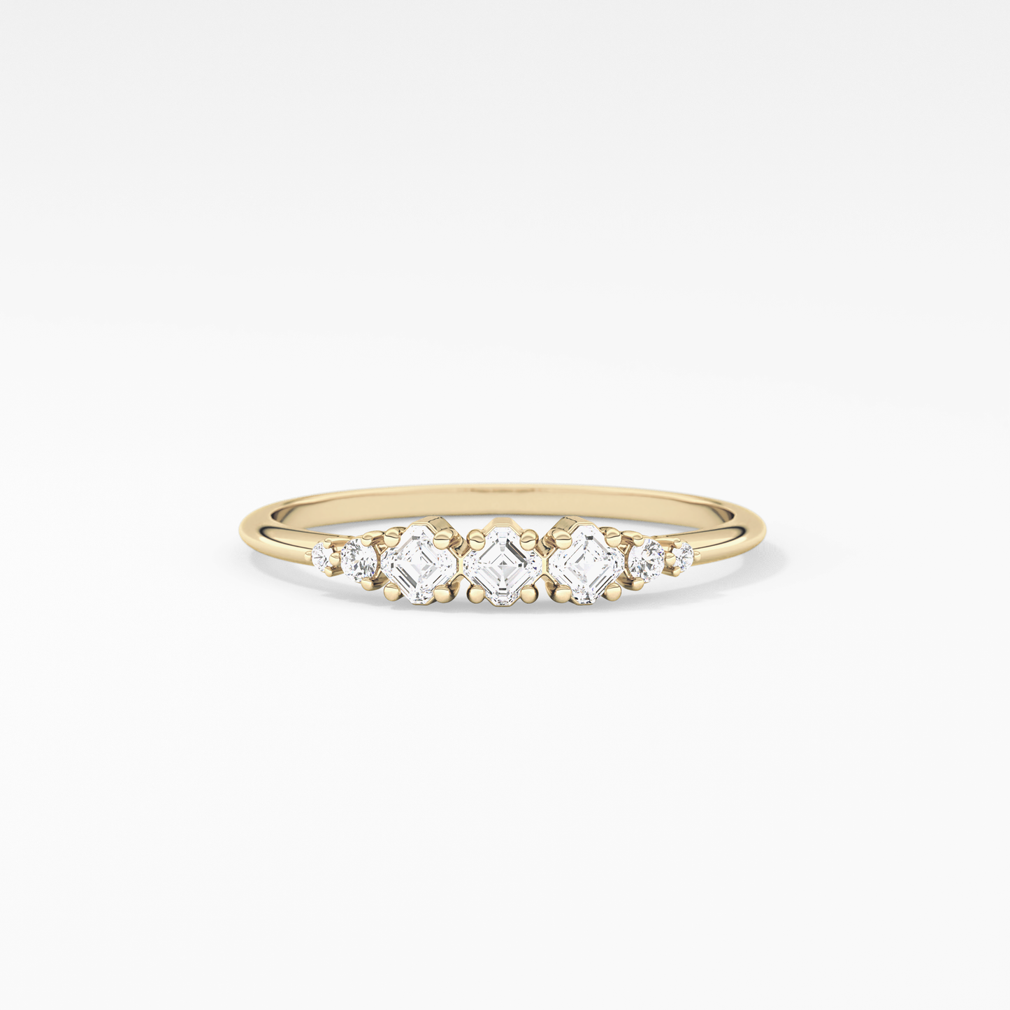 Emerald Solitaire Lab Grown Diamond Engagement Ring