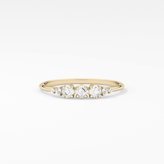 Emerald Solitaire Lab Grown Diamond Engagement Ring