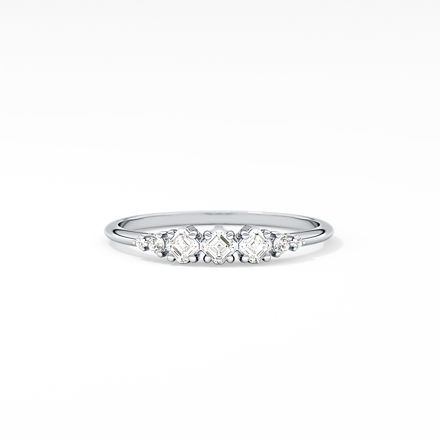 Emerald Solitaire Lab Grown Diamond Engagement Ring