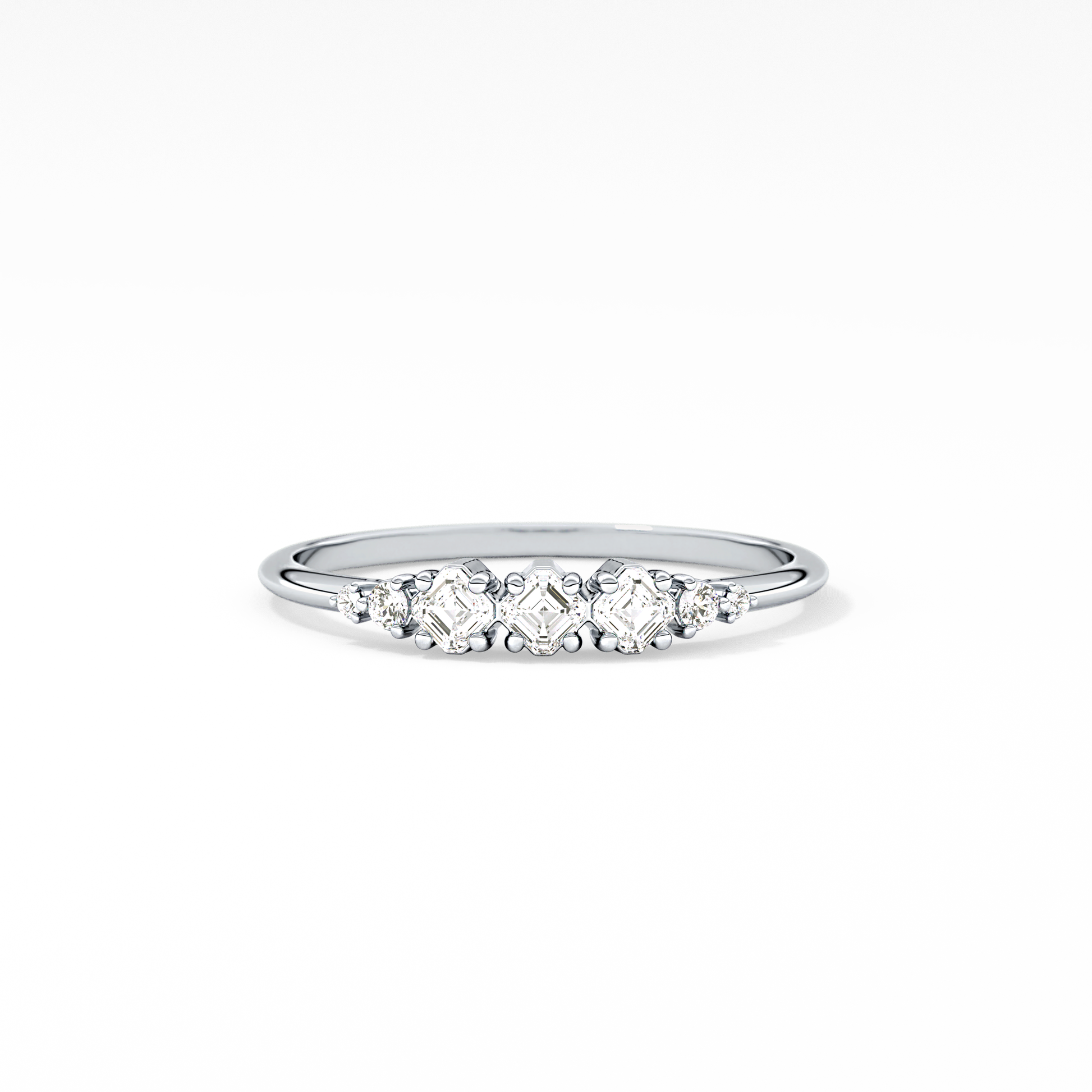 Emerald Solitaire Lab Grown Diamond Engagement Ring
