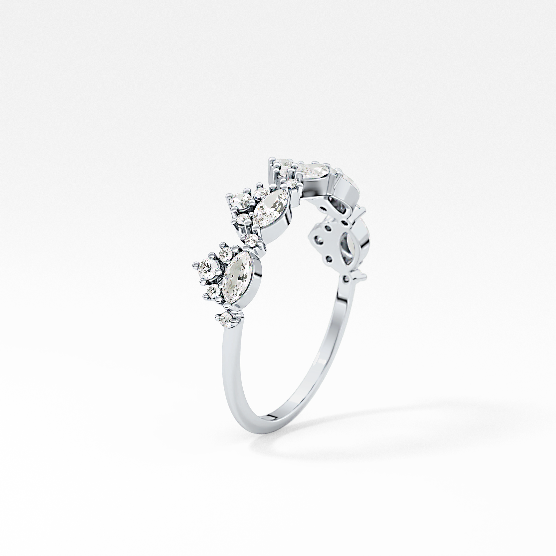 Emerald Solitaire Lab Grown Diamond Engagement Ring