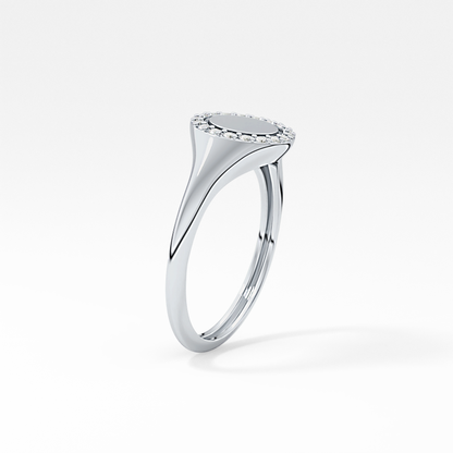 Emerald Solitaire Lab Grown Diamond Engagement Ring