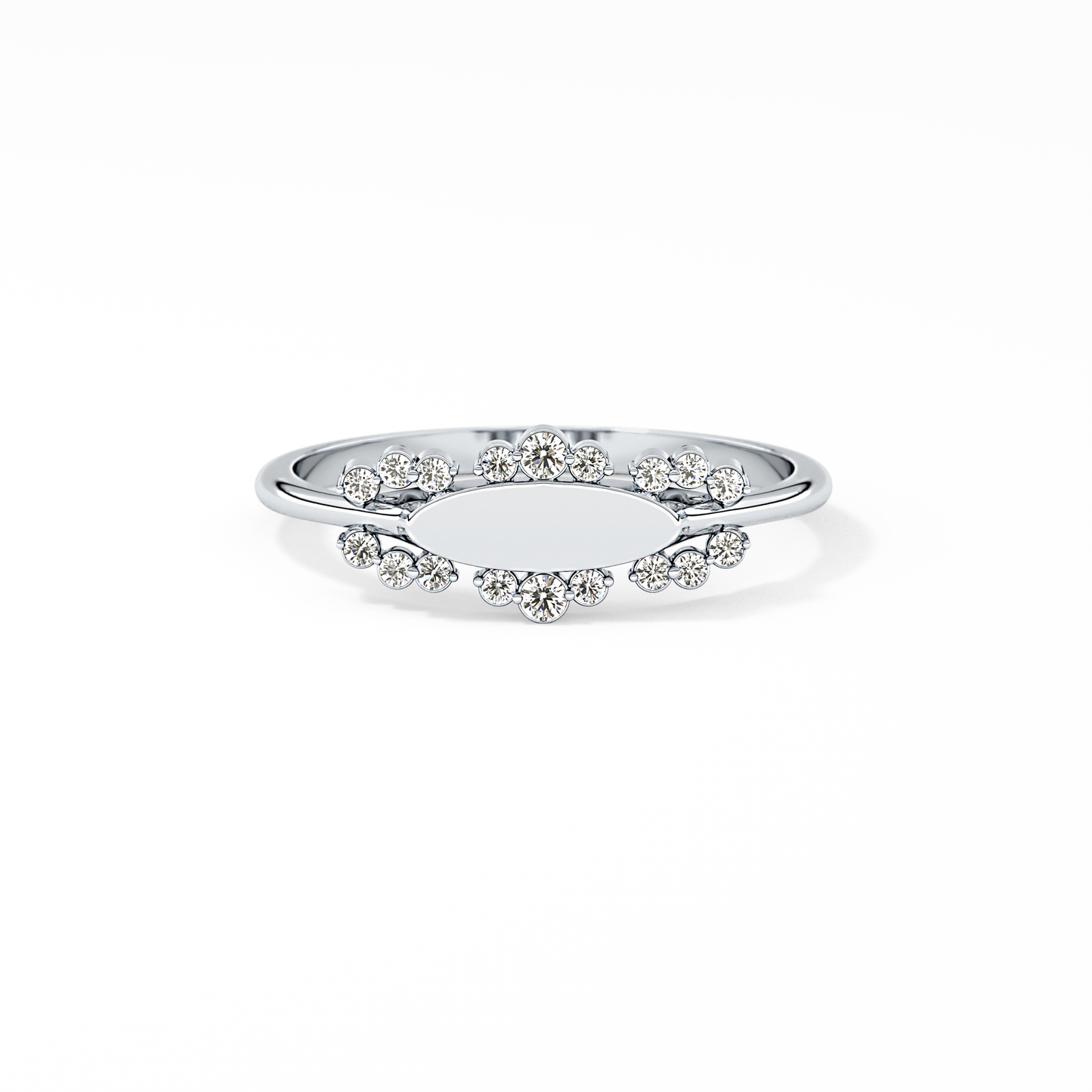 Emerald Solitaire Lab Grown Diamond Engagement Ring