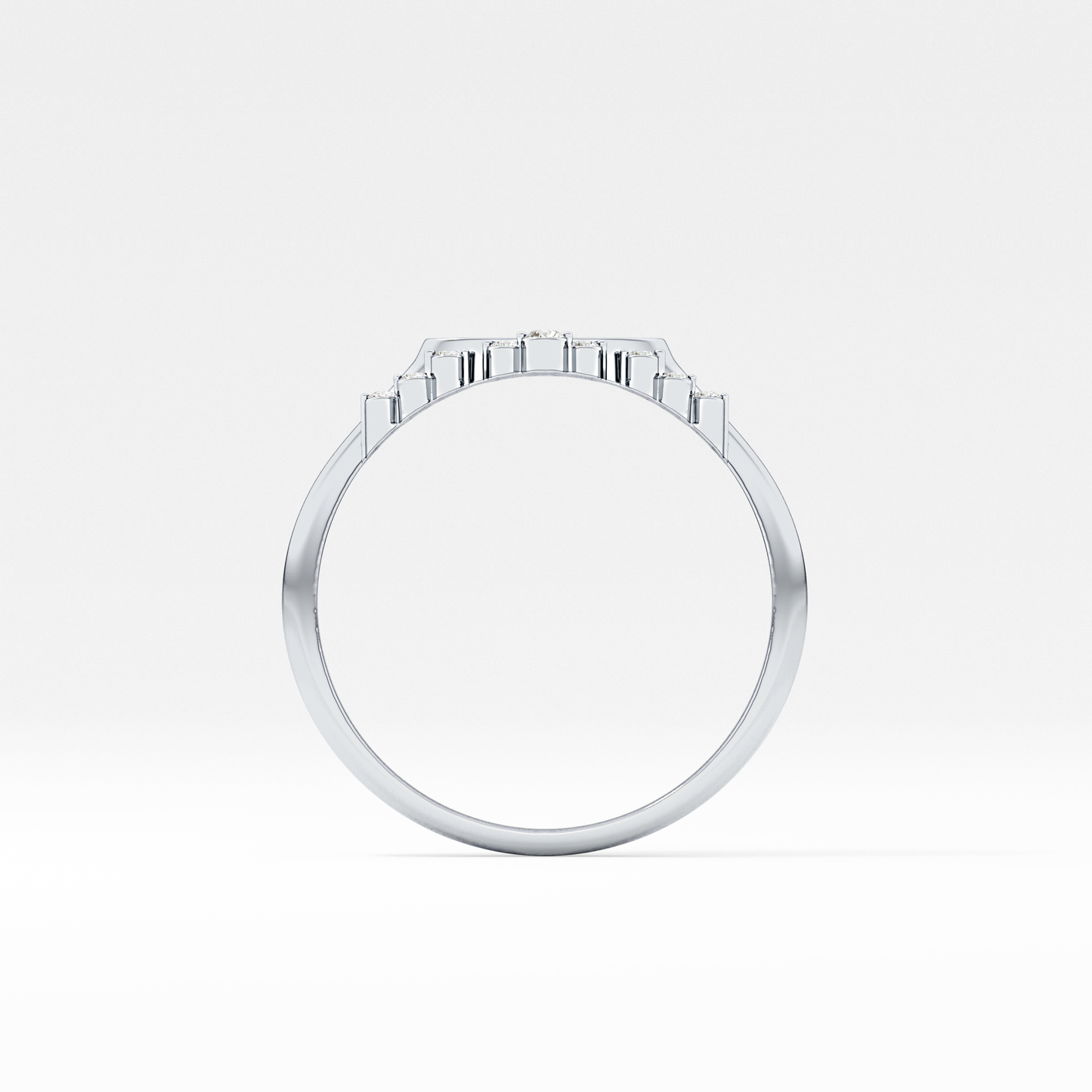 Emerald Solitaire Lab Grown Diamond Engagement Ring
