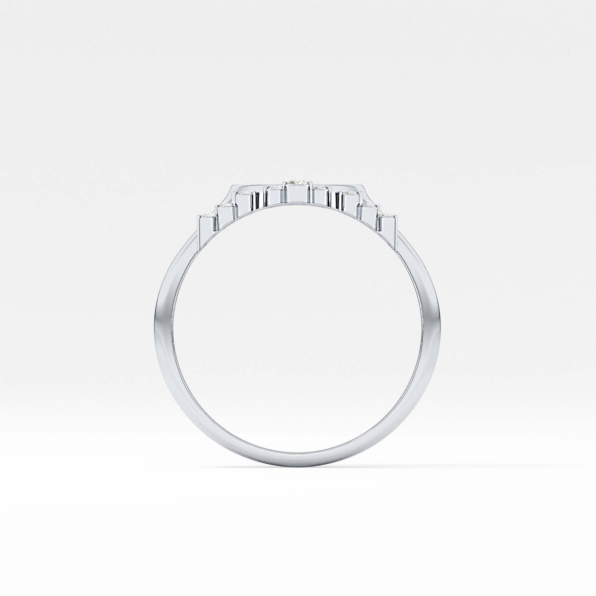 Emerald Solitaire Lab Grown Diamond Engagement Ring