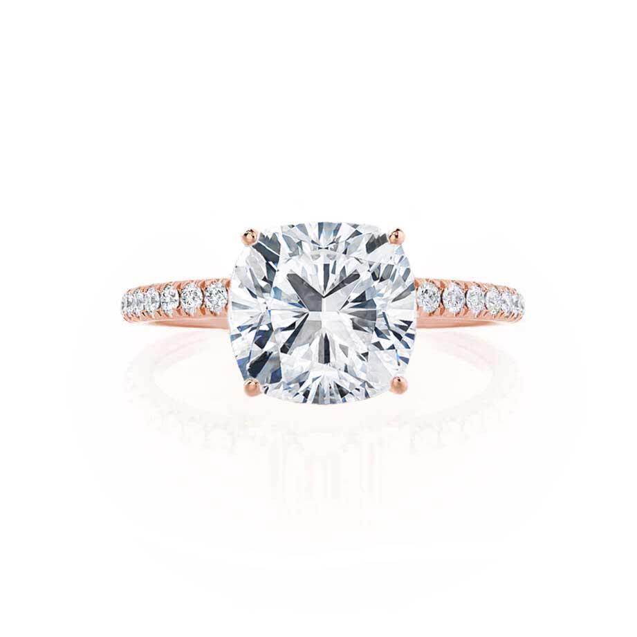 Cushion Pave Lab Grown Diamond Engagement Ring