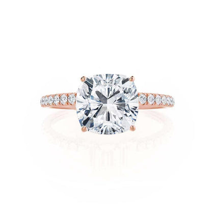 Cushion Pave Lab Grown Diamond Engagement Ring