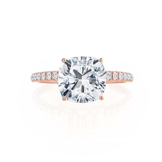 Cushion Pave Lab Grown Diamond Engagement Ring