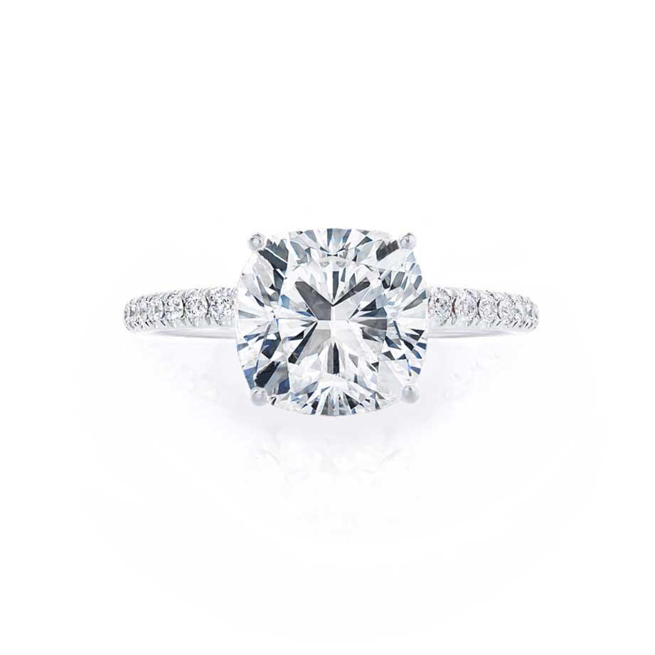 Cushion Pave Lab Grown Diamond Engagement Ring