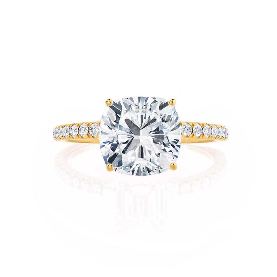 Cushion Pave Lab Grown Diamond Engagement Ring