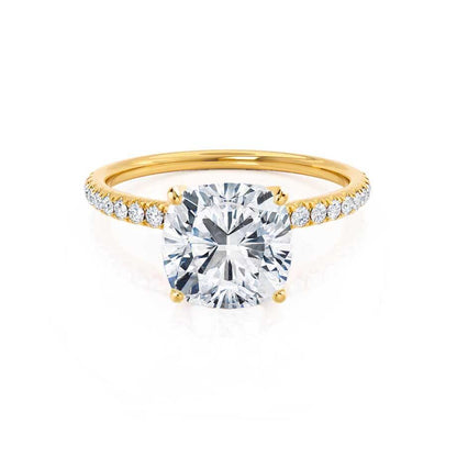 Cushion Pave Lab Grown Diamond Engagement Ring