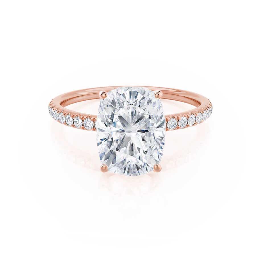 Oval Pave Lab Grown Diamond Engagement Ring
