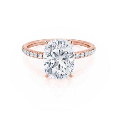 Oval Pave Lab Grown Diamond Engagement Ring