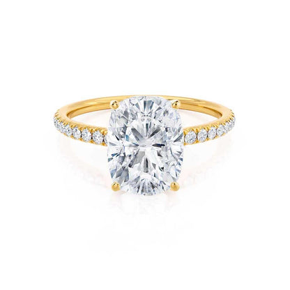 Elongated Cushion Pave Lab Grown Diamond Engagement Ring