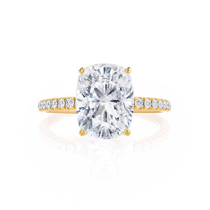 Elongated Cushion Pave Lab Grown Diamond Engagement Ring