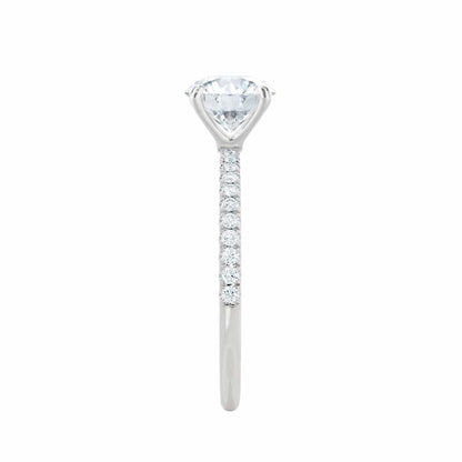 Elongated Cushion Pave Lab Grown Diamond Engagement Ring