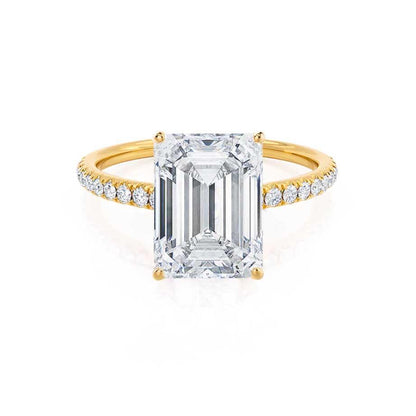 Emerald Pave Lab Grown Diamond Engagement Ring