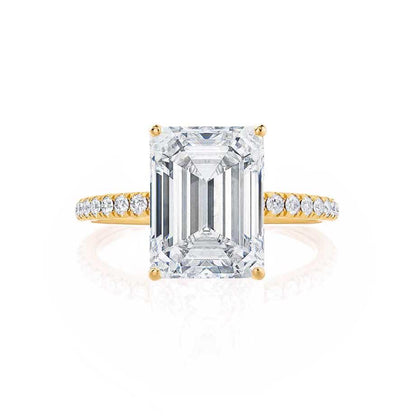 Emerald Pave Lab Grown Diamond Engagement Ring