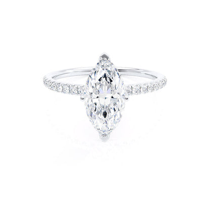 Marquise Pave Lab Grown Diamond Engagement Ring
