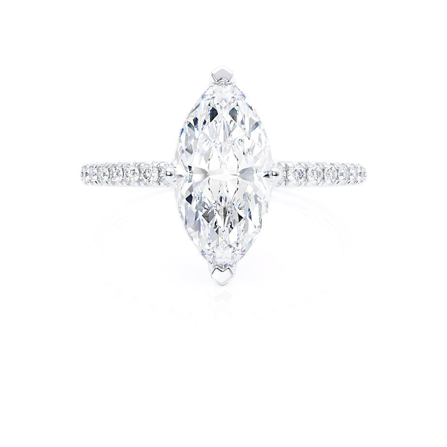 Marquise Pave Lab Grown Diamond Engagement Ring