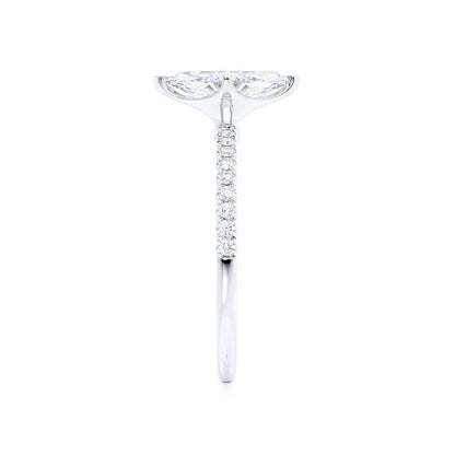 Marquise Pave Lab Grown Diamond Engagement Ring