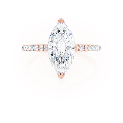 Marquise Pave Lab Grown Diamond Engagement Ring