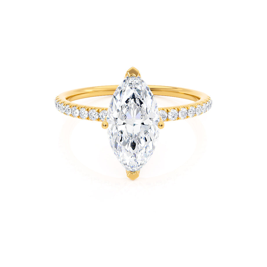 Marquise Pave Lab Grown Diamond Engagement Ring
