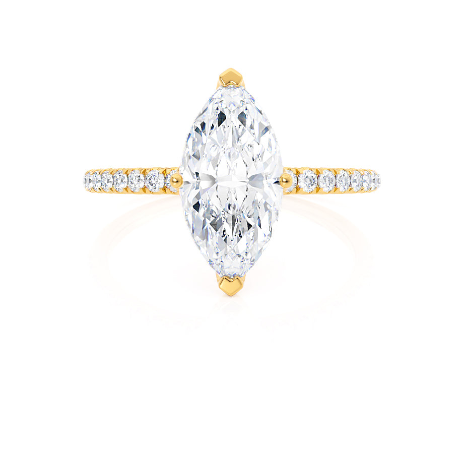Marquise Pave Lab Grown Diamond Engagement Ring