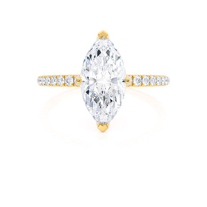 Marquise Pave Lab Grown Diamond Engagement Ring