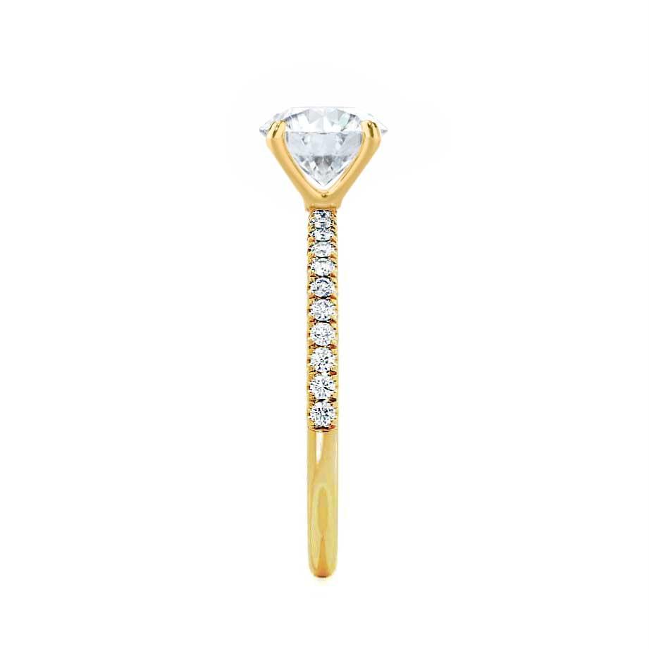 Elongated Cushion Pave Lab Grown Diamond Engagement Ring