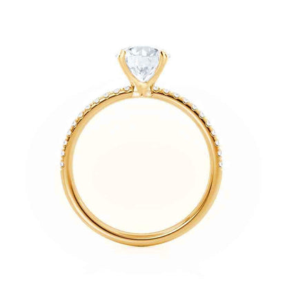 Elongated Cushion Pave Lab Grown Diamond Engagement Ring