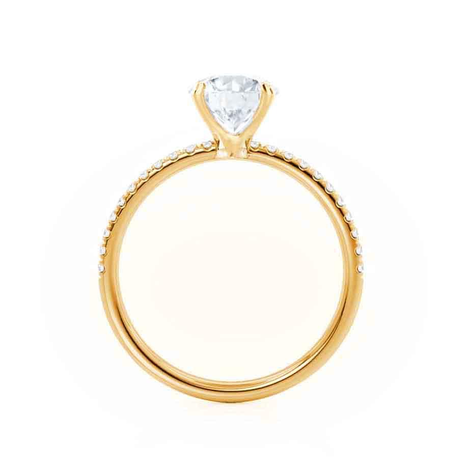 Round Pave Lab Grown Diamond Engagement Ring