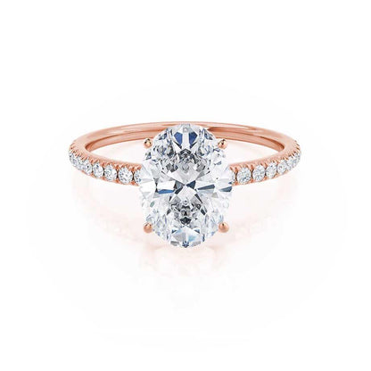 Oval Pave Lab Grown Diamond Engagement Ring