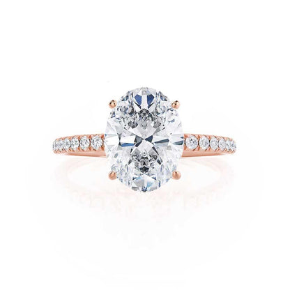 Oval Pave Lab Grown Diamond Engagement Ring